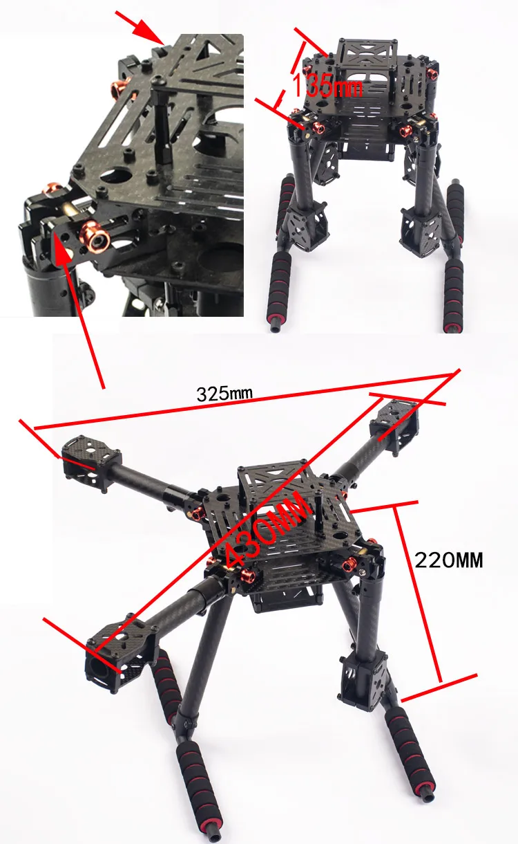 Flyroun LX350 PRO 350mm drone  - Thermal Imager Drone Gimbal recensie en prijs